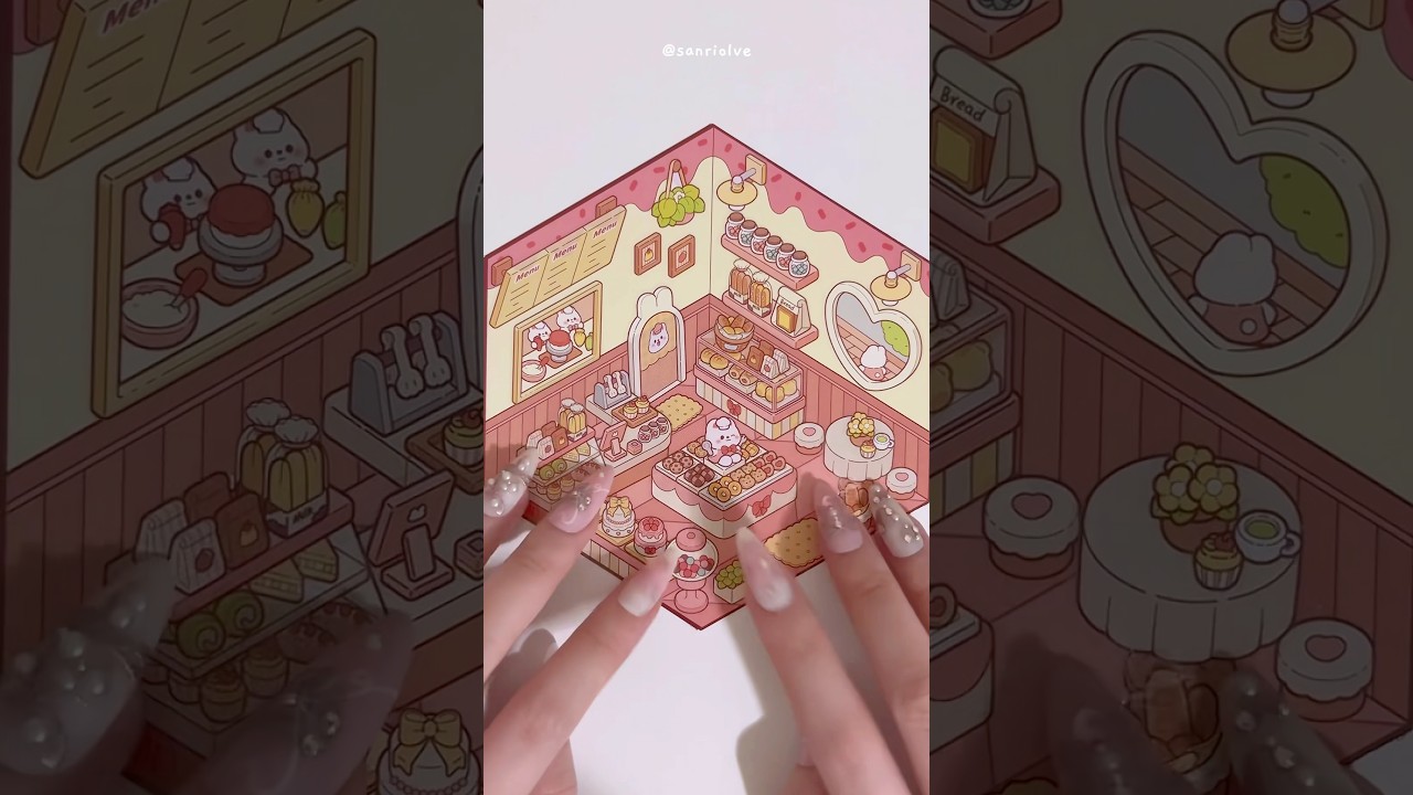 ASMR 3d sticker room 🤍#asmr #3dstickers #kawaii #diy #sanrio #satisfying#fyp #craft#sticker #shorts