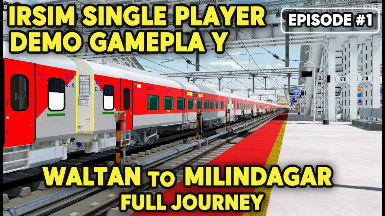 IRSIM Single Player Demo Gameplay #1 | WALTAN to MILINDAGAR Full Journey | Roblox Indian Train Game