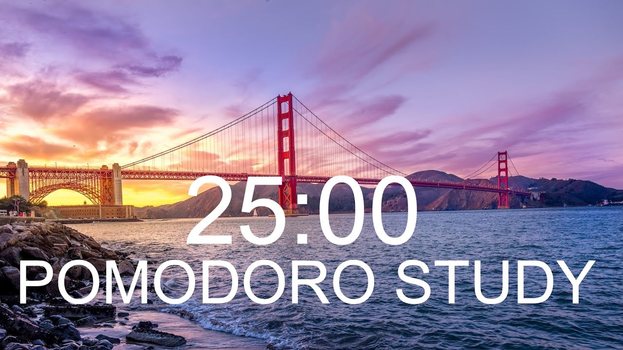 Pomodoro Study Timer w/ Energic ⚡️ Soft House Music 📚 - 4x25 Minutes Study Chill Timer ⏳ (2 HOUR)