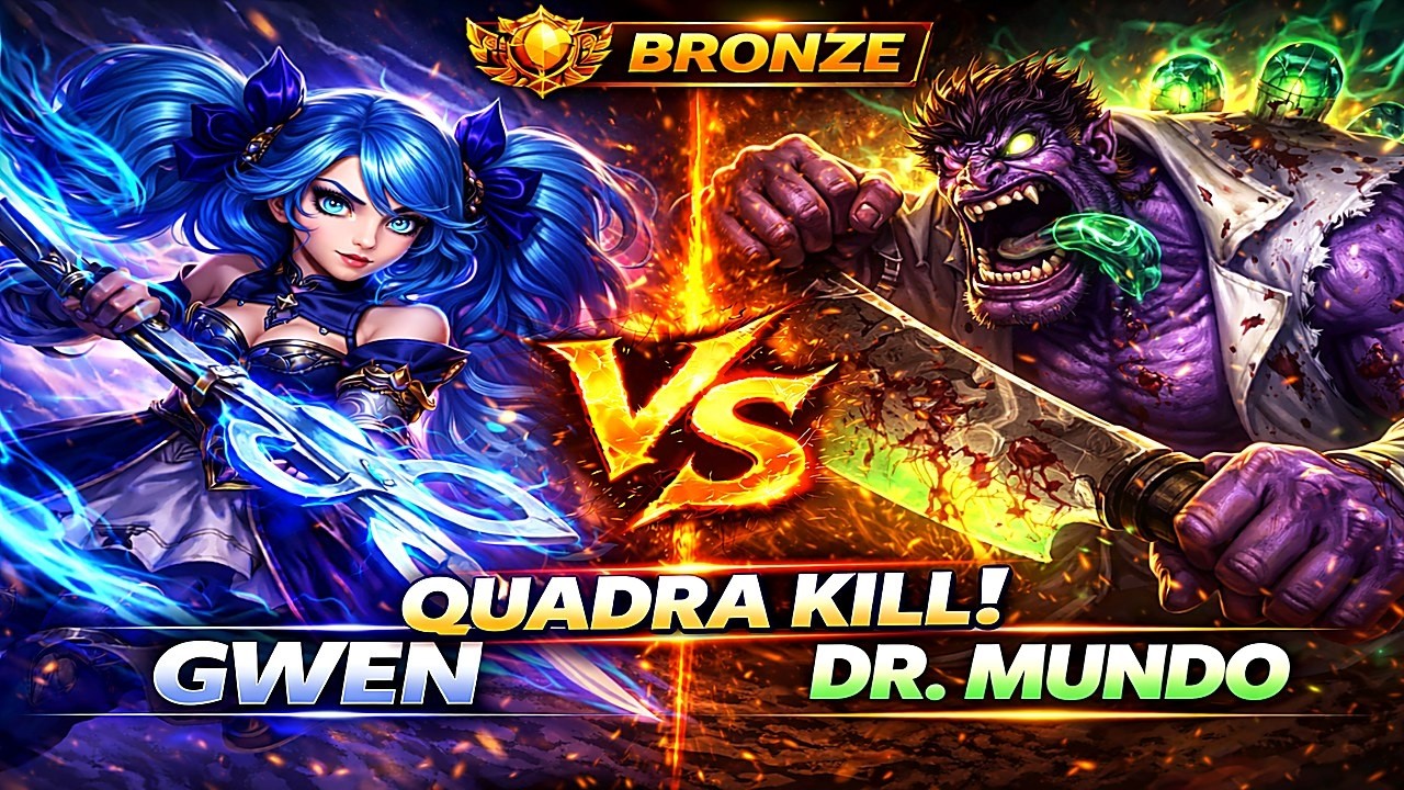 Ranked Review #16 – Gwen vs Dr. Mundo | Bronze 1 Solo QueueGwen vs Dr  Mundo