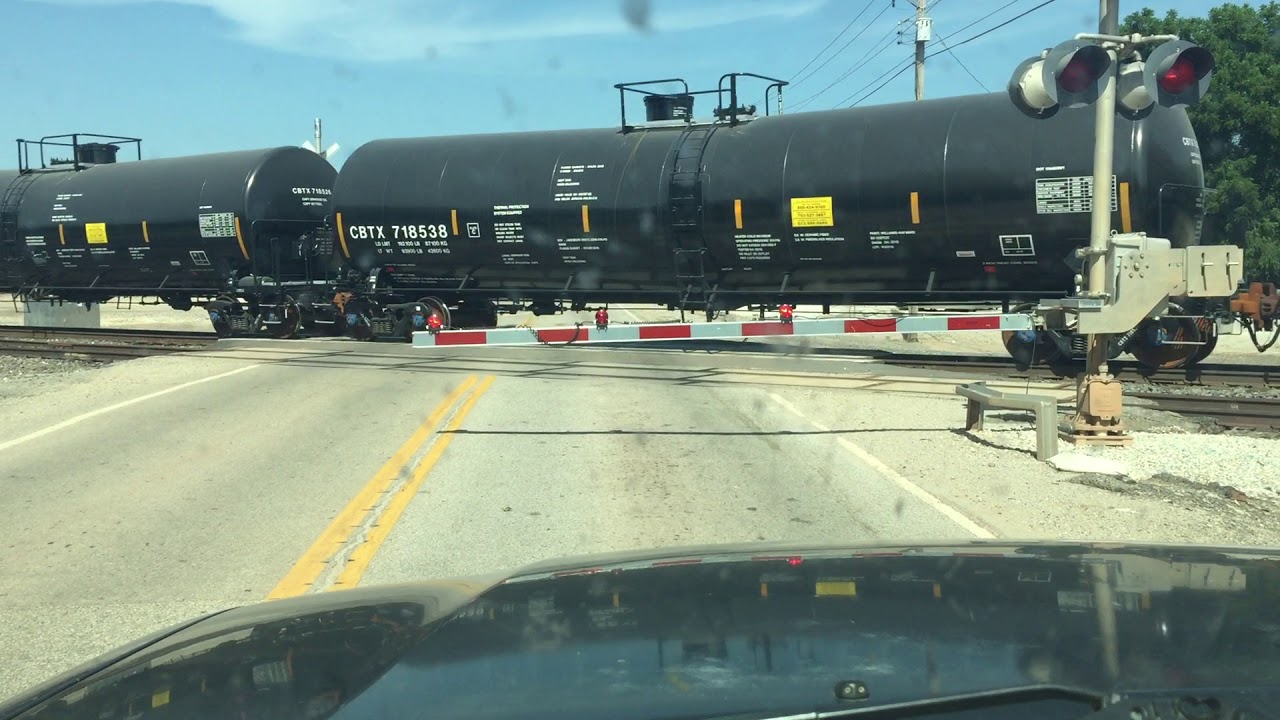 Train Crossing US HWY 64 in Perry, OK