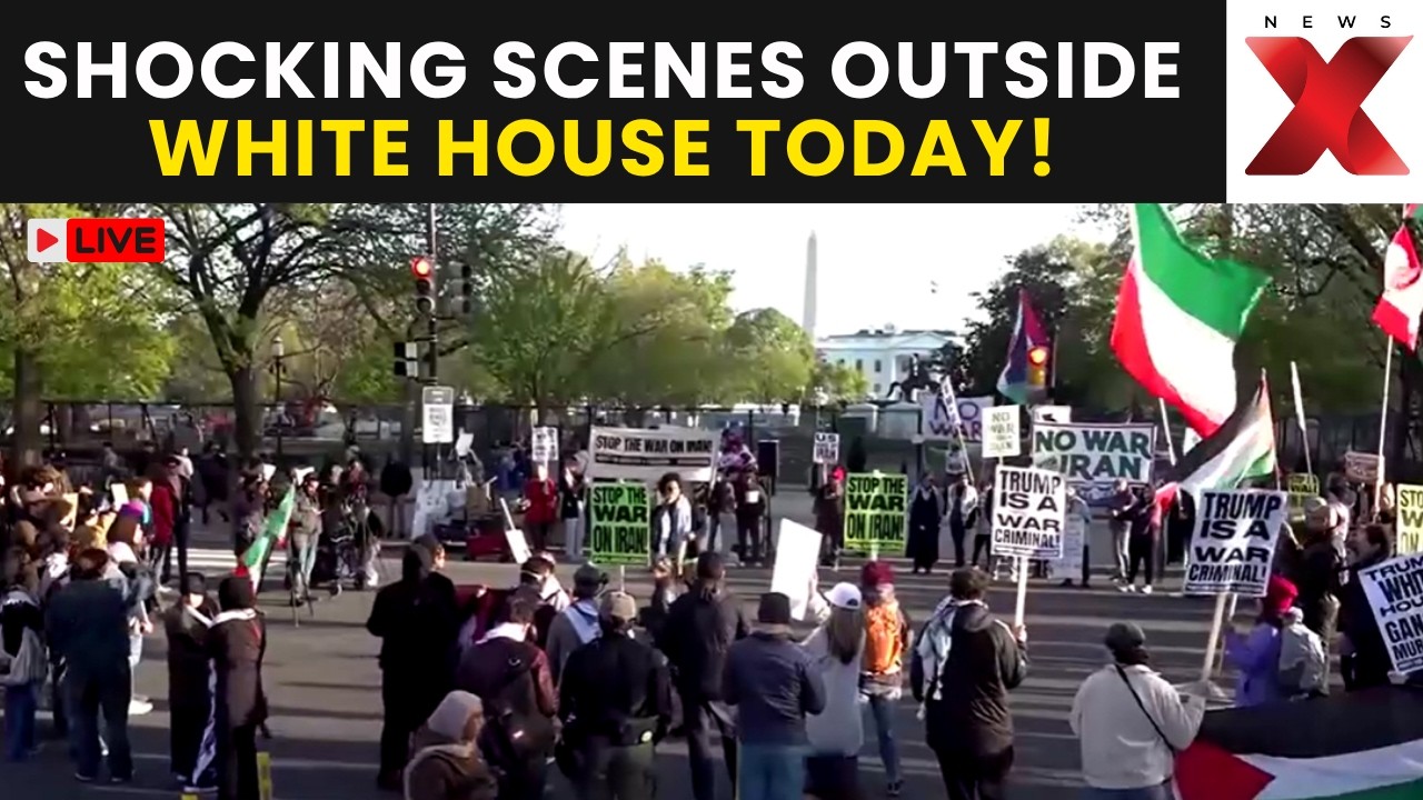 US Protest LIVE | Shocking Scenes Outside White House as Protesters Demand Real Ceasefire