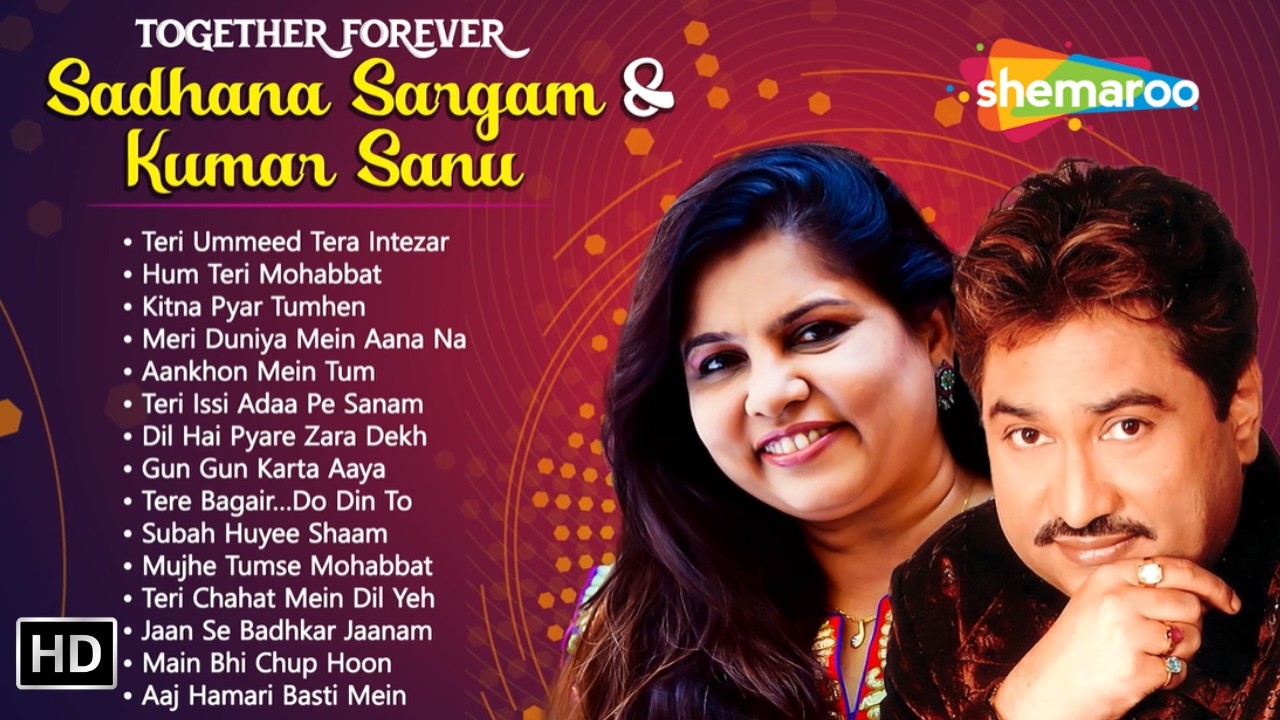 Kumar Sanu & Sadhana Sargam Superhit Songs | 90s Romantic Duets | Evergreen Bollywood Love Songs