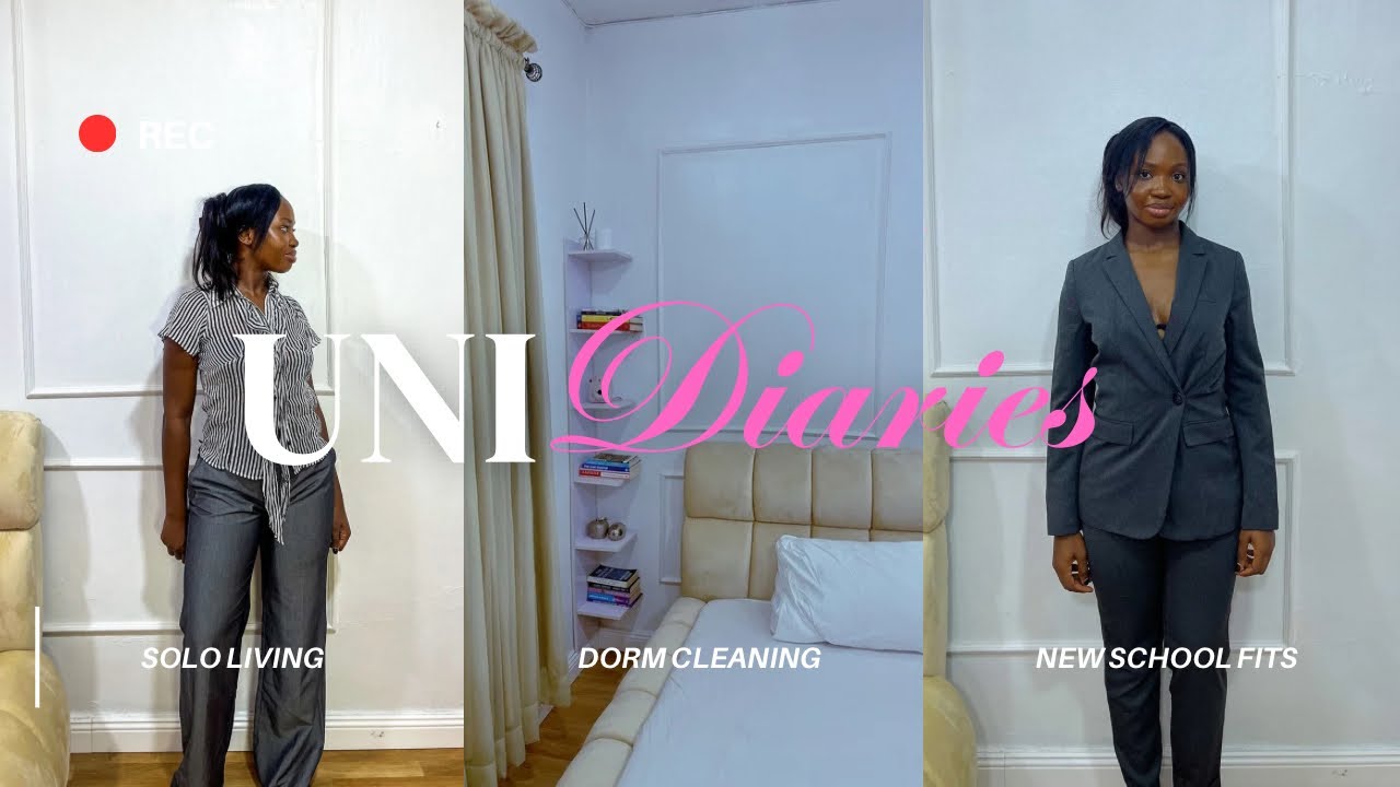 Living alone in university | resumption prep | school outfits try on haul | dorm cleaning