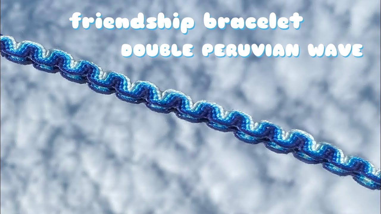 Friendship bracelet heart DIY | double peruvian wave pattern | peruvian wave pattern | How to