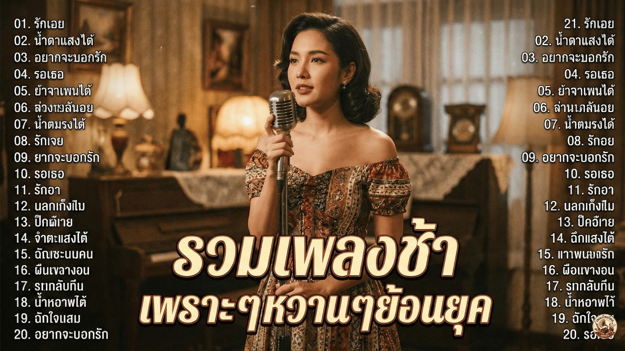 รวมเพลงช้าๆเพราะๆฟังเเล้วผ่อนคลาด สบายใจ ฟังได้ยาวๆ