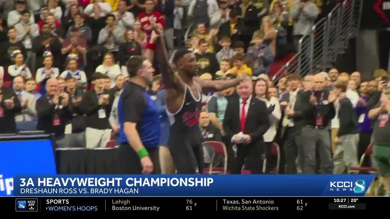Fort Dodge's Dreshaun Ross wins fourth state wrestling title