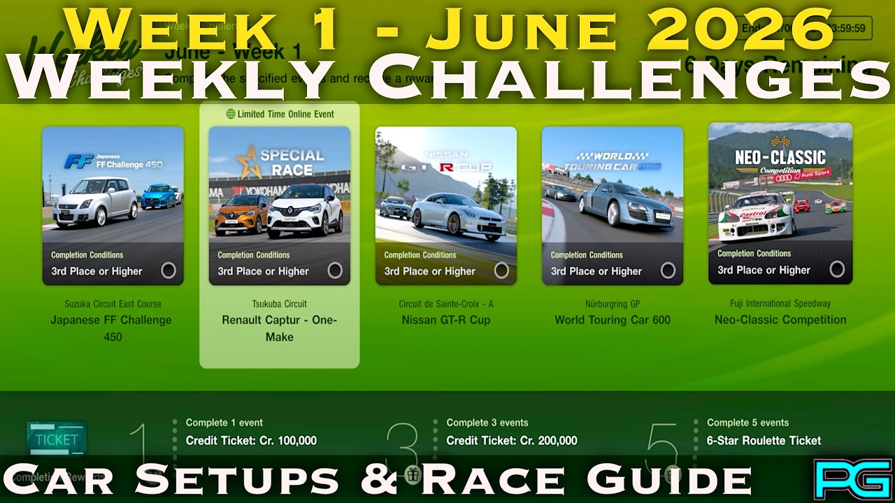 Gran Turismo 7 | Weekly Challenges Guide | June Week 1 2026