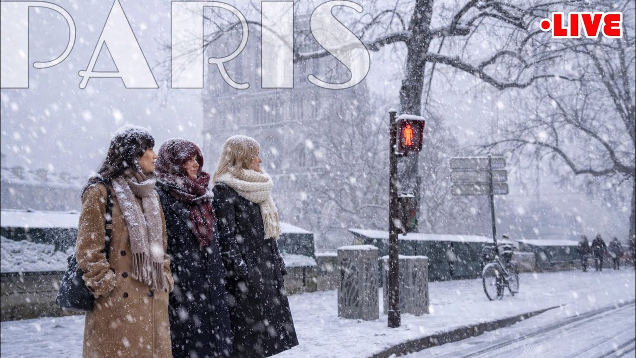 [🇫🇷Paris Live] 2026 fortes chutes de neige à Paris Live Streaming 05/January/2026