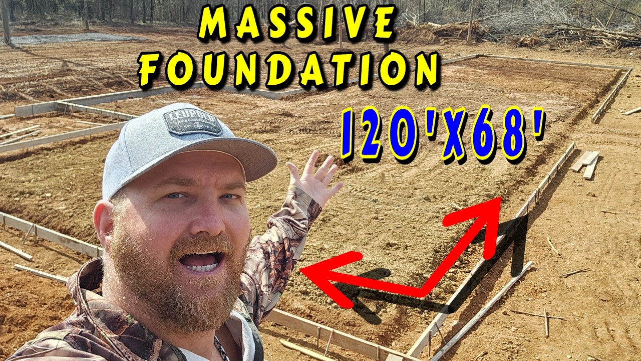 MASSIVE 6200 SQFT FOUNDATION FRAMED OUT tiny house, homesteading, off-grid, cabin build, DIY HOW TO