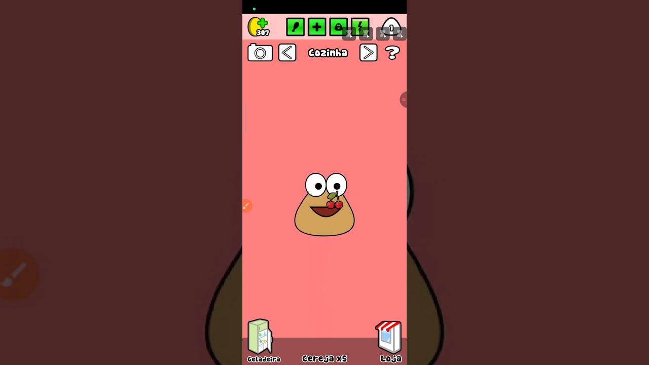 Pou comeu a cereja no shopping