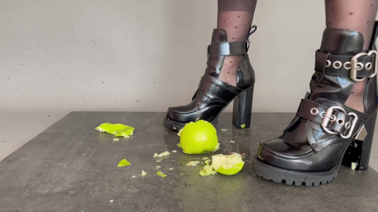 Crushing apple with High Heels | ASMR