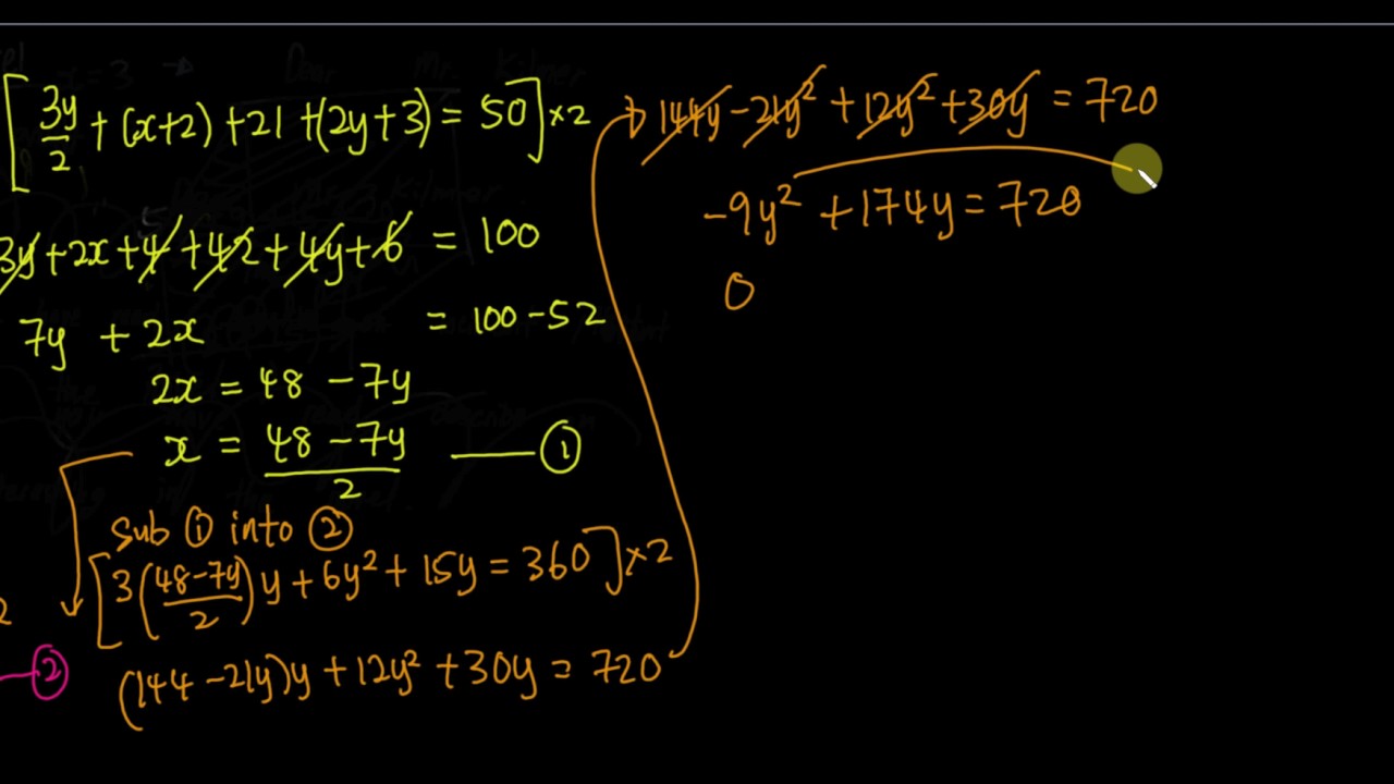 Add Math type of Simultaneous Question