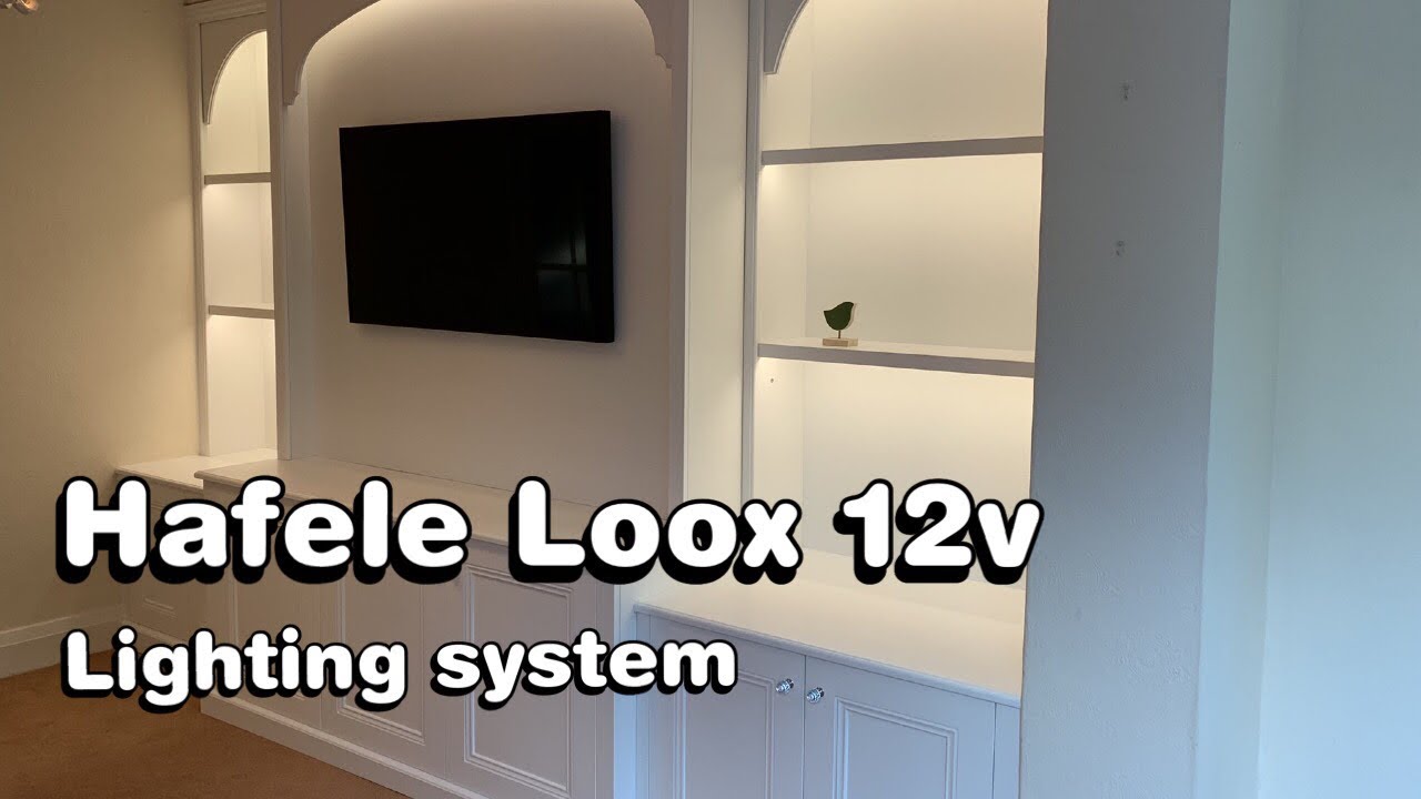 Large Media Unit featuring the Hafele Loox 12v Lighting System