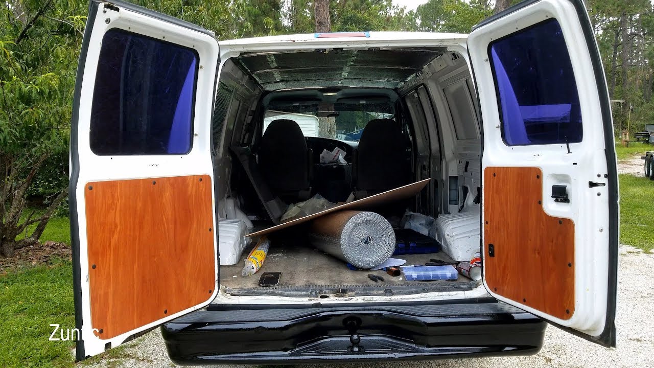 Ford e150 making door panels for the rear of the cargo van