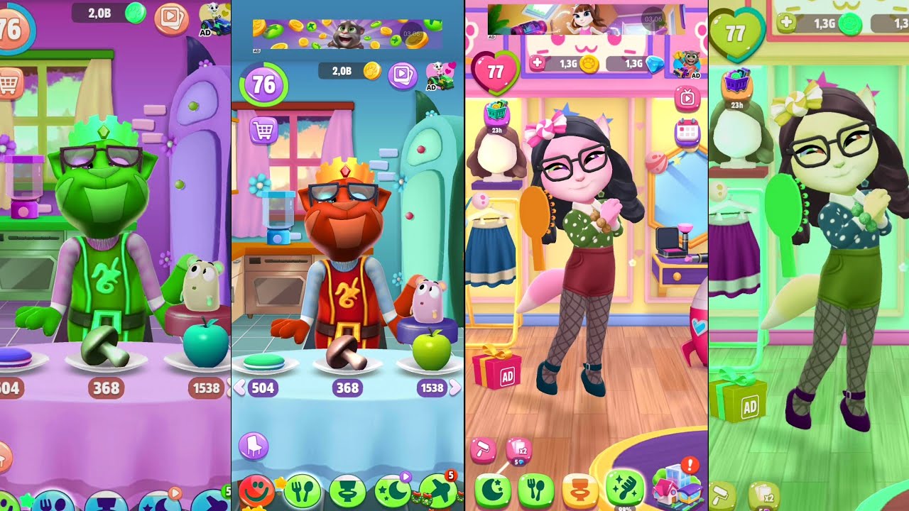 Talking Tom 2 Vs Talking Angela 2 Full Color Fail Funny Together eps42