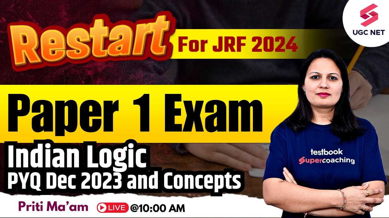 UGC NET Paper 1 | UGC NET 2024 Paper 1 Indian Logic - PYQ Dec 2023 and Concepts | Priti Ma'am