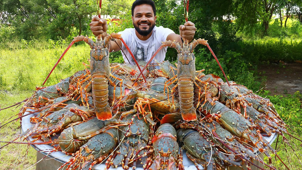 GIANT LOBSTER BIRYANI | BIG LOBSTERS PREPARED BY GRANDPA KITCHEN