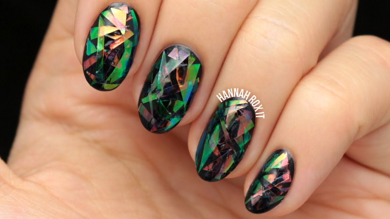 Shattered Glass Nail Art (EASY!)
