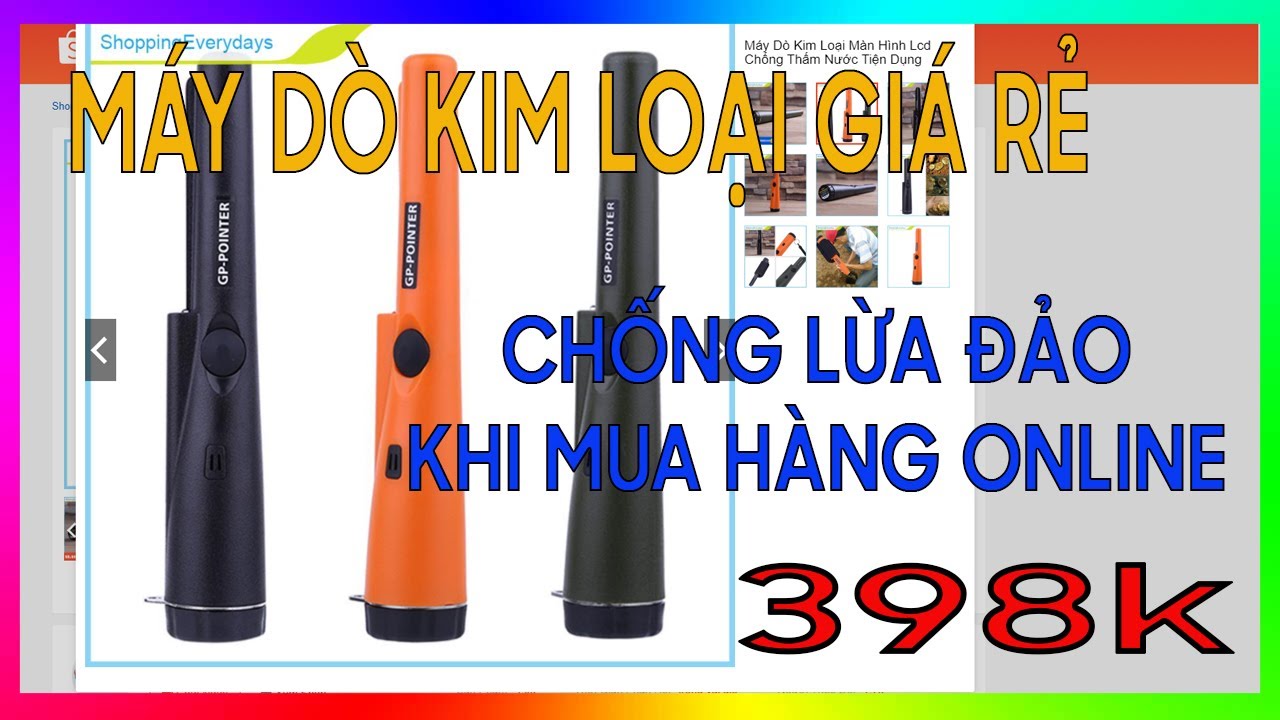 Máy dò kim loại cầm tay giá rẻ trên shopee | Hữu ích trong việc giò hàng khi mua online