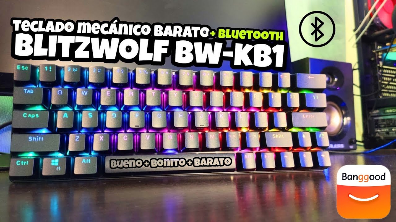 DEMASIADO BUENO POR SOLO $45...BLITZWOLF BW-KB1 TECLADO GAMER MECÁNICO BARATO!!!