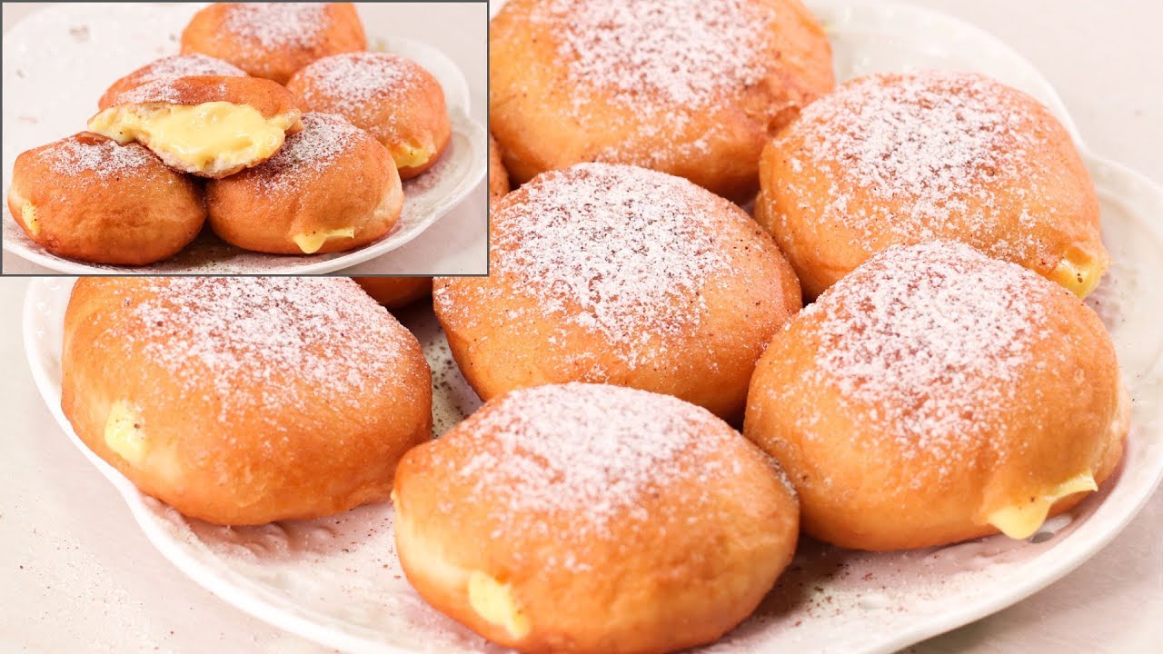 EGGLESS FRIED BUN I CUSTARD FILLING FRIED BUN l WITHOUT OVEN