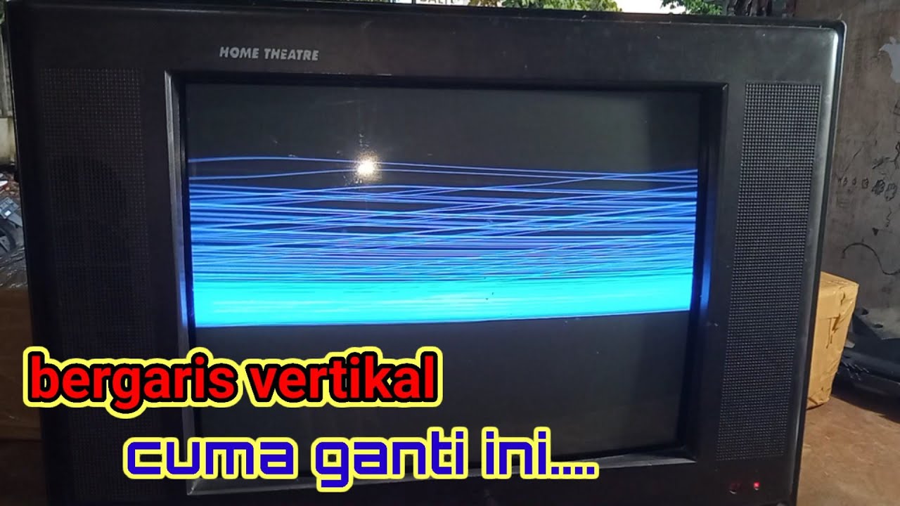 CARA SERVIS TV CHINA GAMBAR BERGARIS VERTIKAL , VLOG :178 / assembly vertical lines