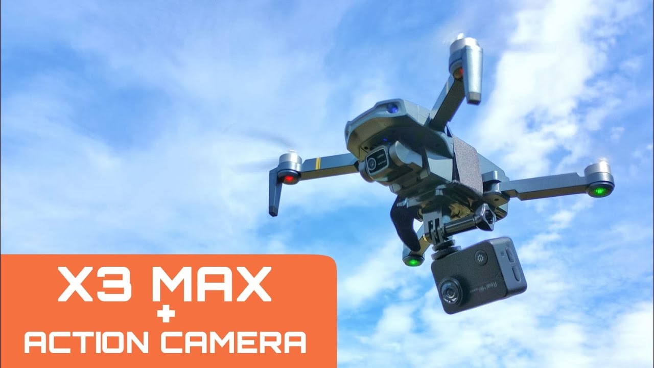 X3 MAX (X3 PRO) Drone 1,2 Jutaan GPS Brushless Test Angkat Action Camera