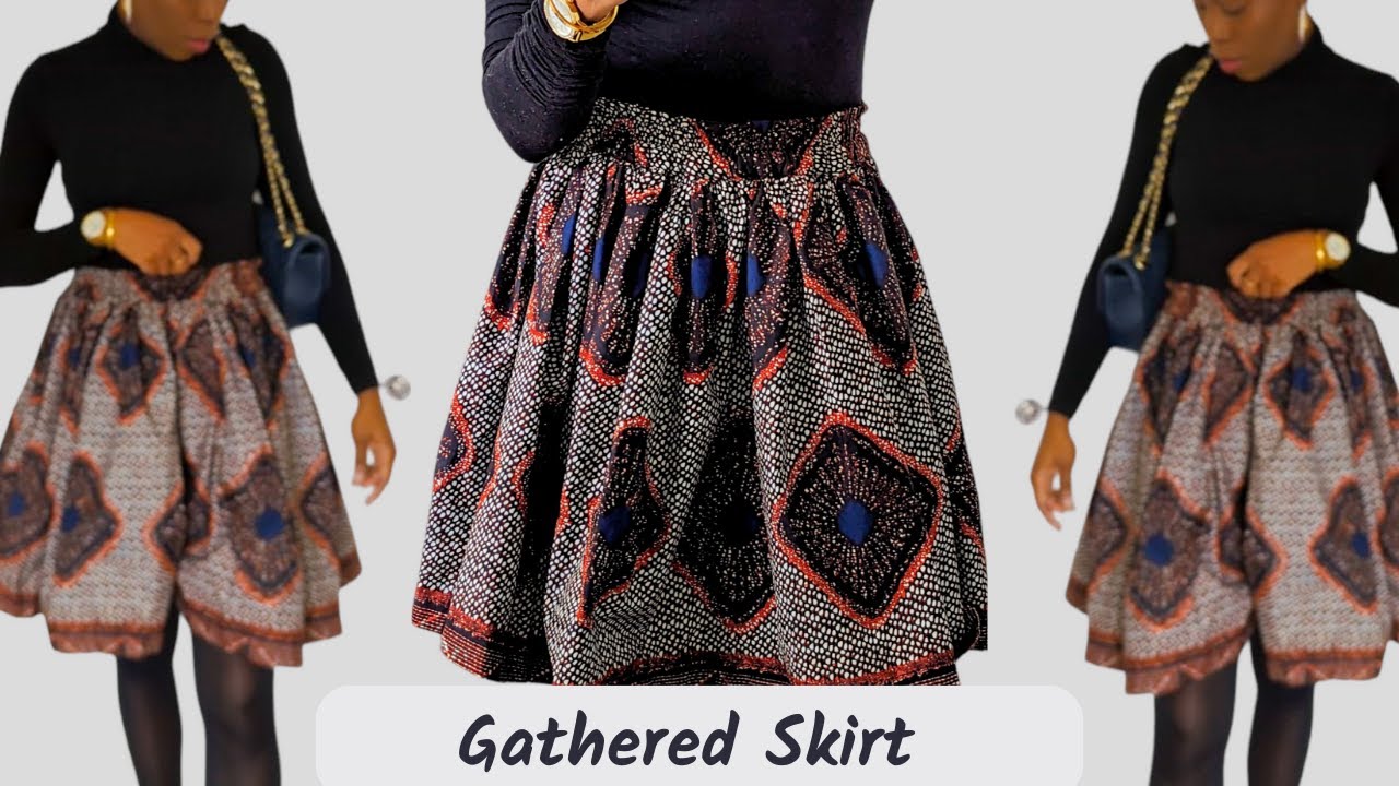 How To Sew An Elastic Waist Gathered Skirt Tutorial | Step-By-Step
