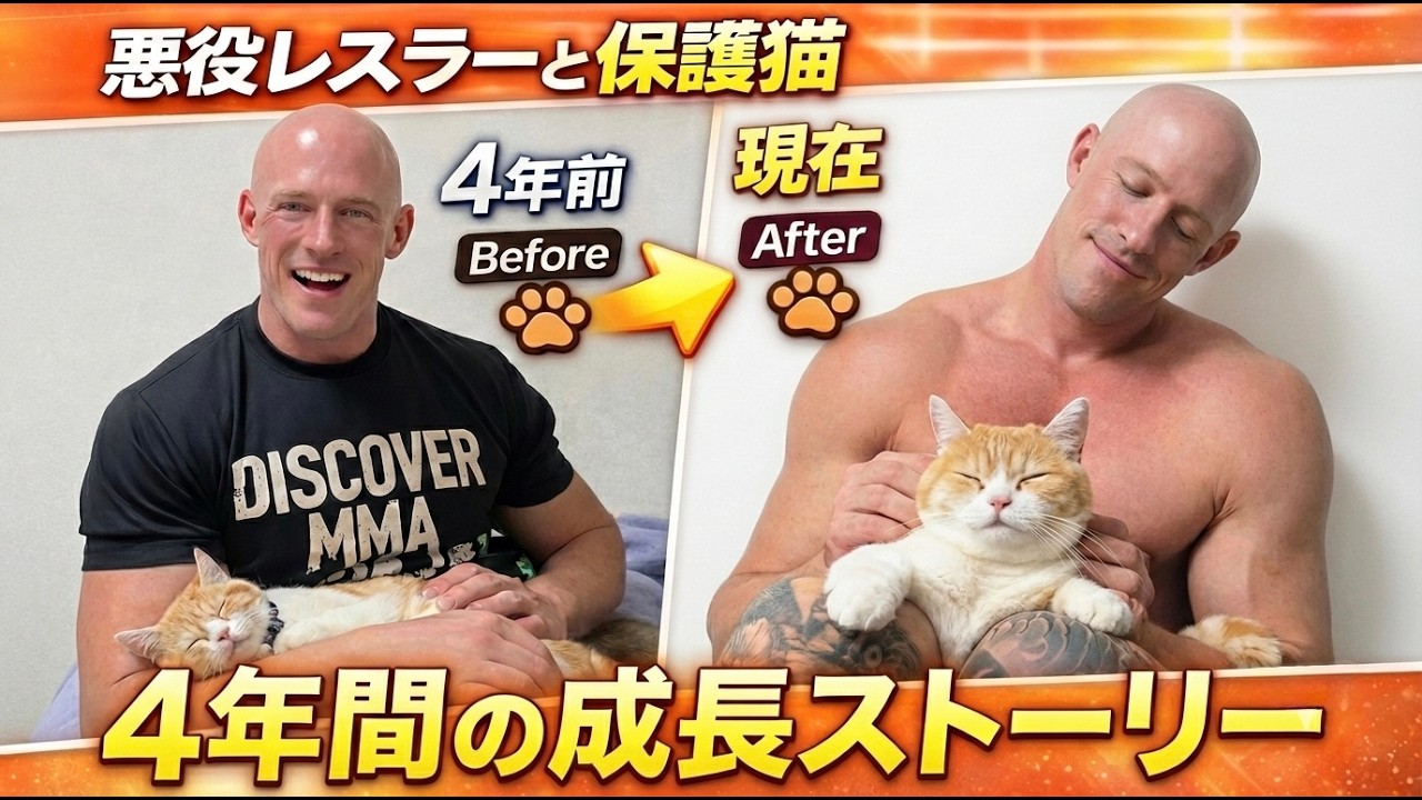 【祝4歳】ブリーダー放棄された保護猫ドンジョン、コロナ禍で仕事０になった悪役レスラー二人が歩んだ4年間の記録【猫の日】