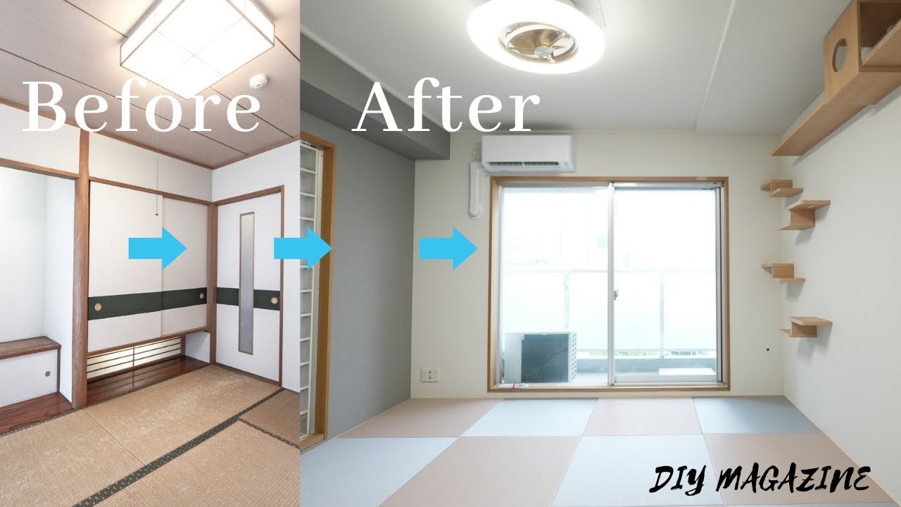 【DIY】東京の「築20年中古マンション」をセルフリフォーム！和室にキャットウォークを取り付ける！