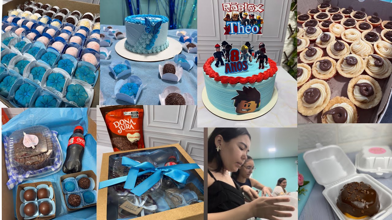 Bolo chá revelação/ mini tortinha / festa na caixa 