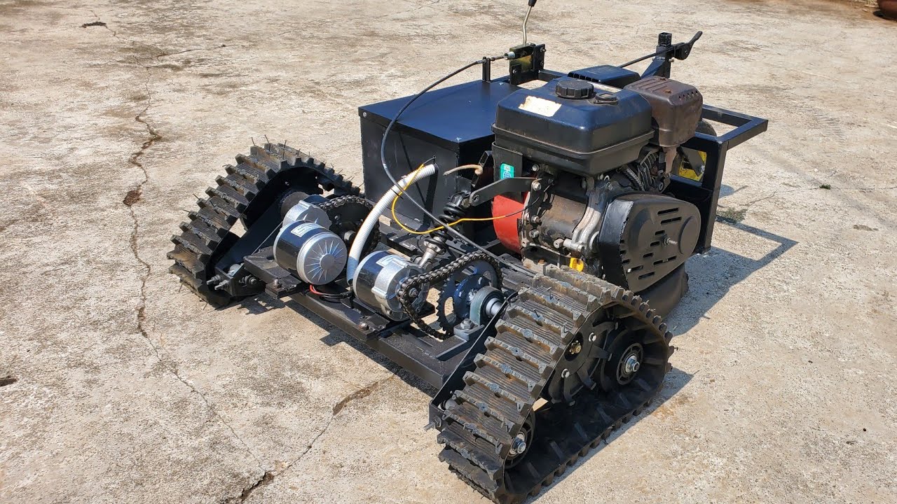 Chế Máy Cắt Cỏ Điều Khiển Từ Xa Từ  Máy Cắt Cỏ Cũ.Robot Cắt Cỏ Tự Chế
