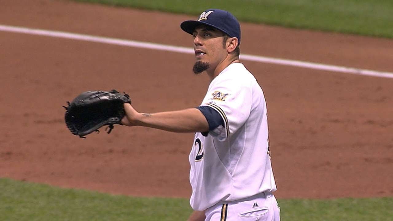 BAL@MIL: Garza fans nine Orioles over 6 2/3 innings