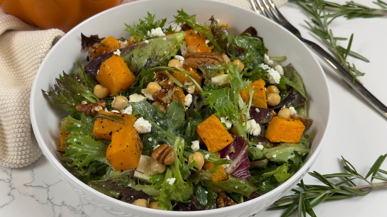 High-Protein Roasted Butternut Squash Salad | For Busy Weeknights