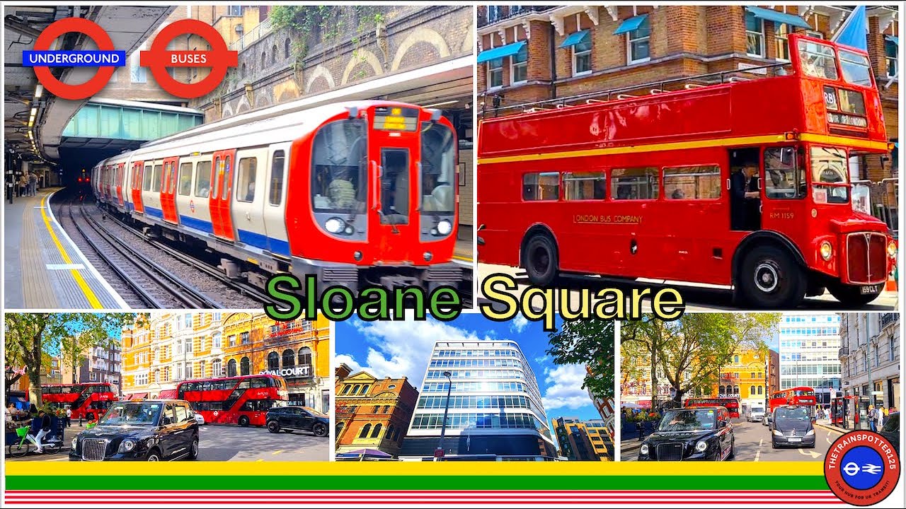 Tube and Bus Action at Sloane Square Station - EVENING RUSH HOUR! (20/05/2023)