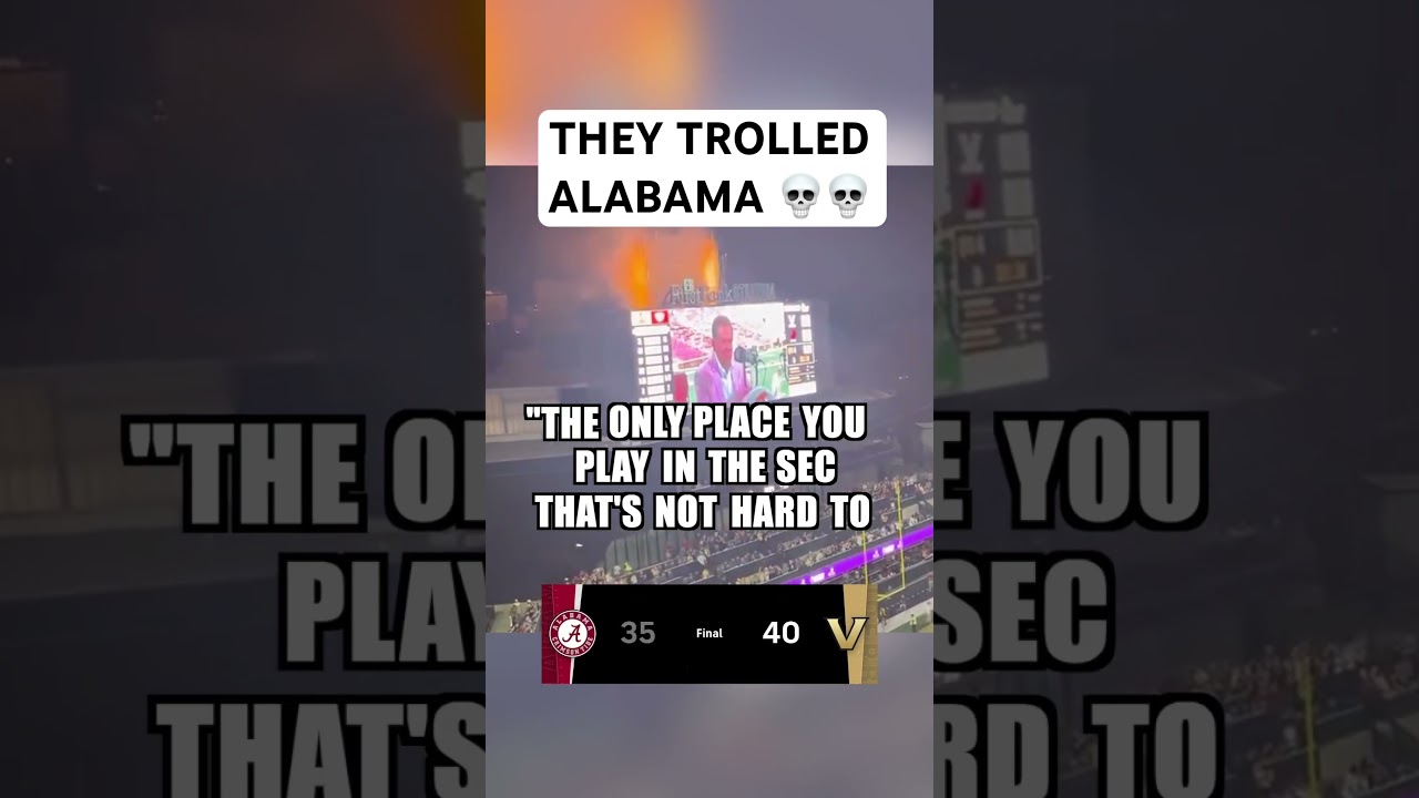 Vanderbilt played this Nick Saban quote on the VIDEO BOARD immediately after the UPSET 🤣 #shorts