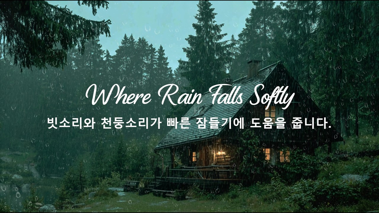 3시간 동안 쏟아지는 폭우 속에서 더 빨리 잠드는 법: 빠르고 깊은 잠 - ASMR