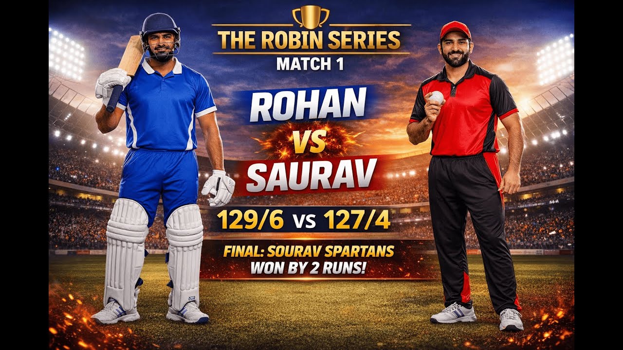 The Robin Series - Match   1 - Rohan Mavericks Vs Sourav Spartans