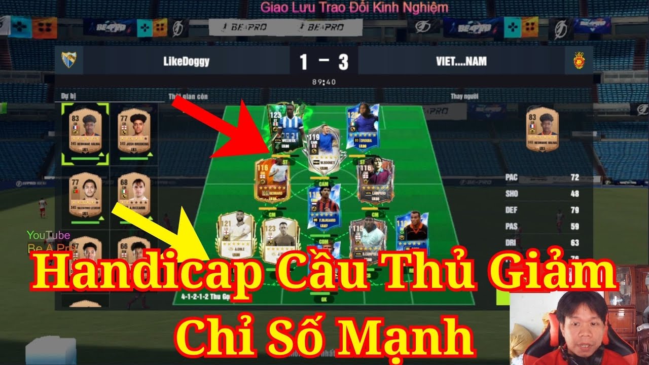 Be A Pro Football | Giảm 40% Sức Mạnh Cầu Thủ