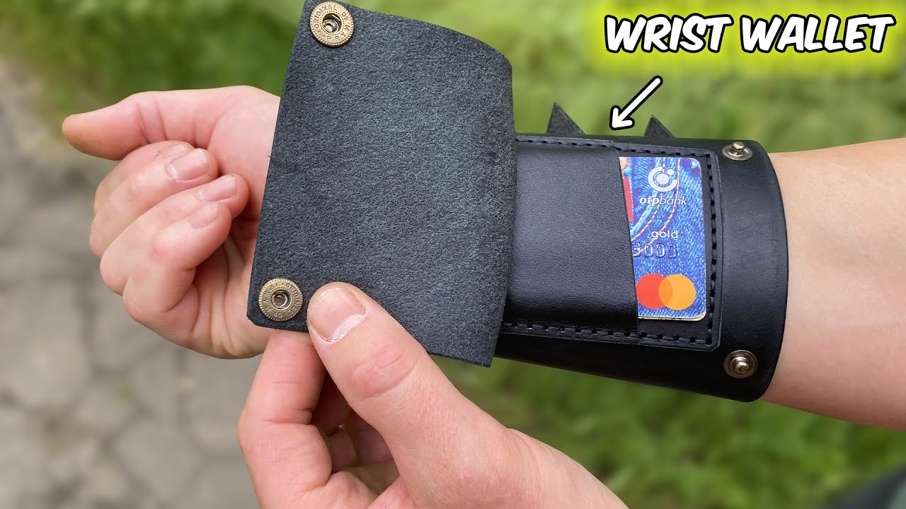 Making Leather WRIST Wallet | Short version | ASMR