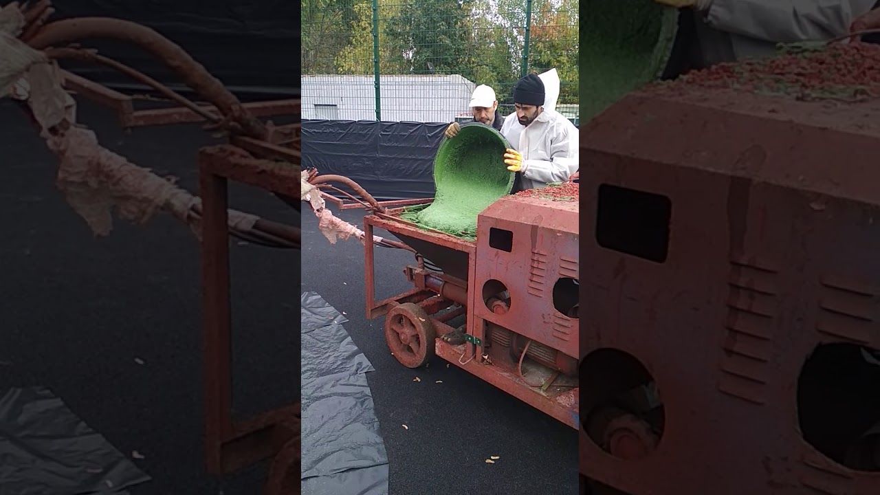 Нанесение спрей системы на полиуретановую основу