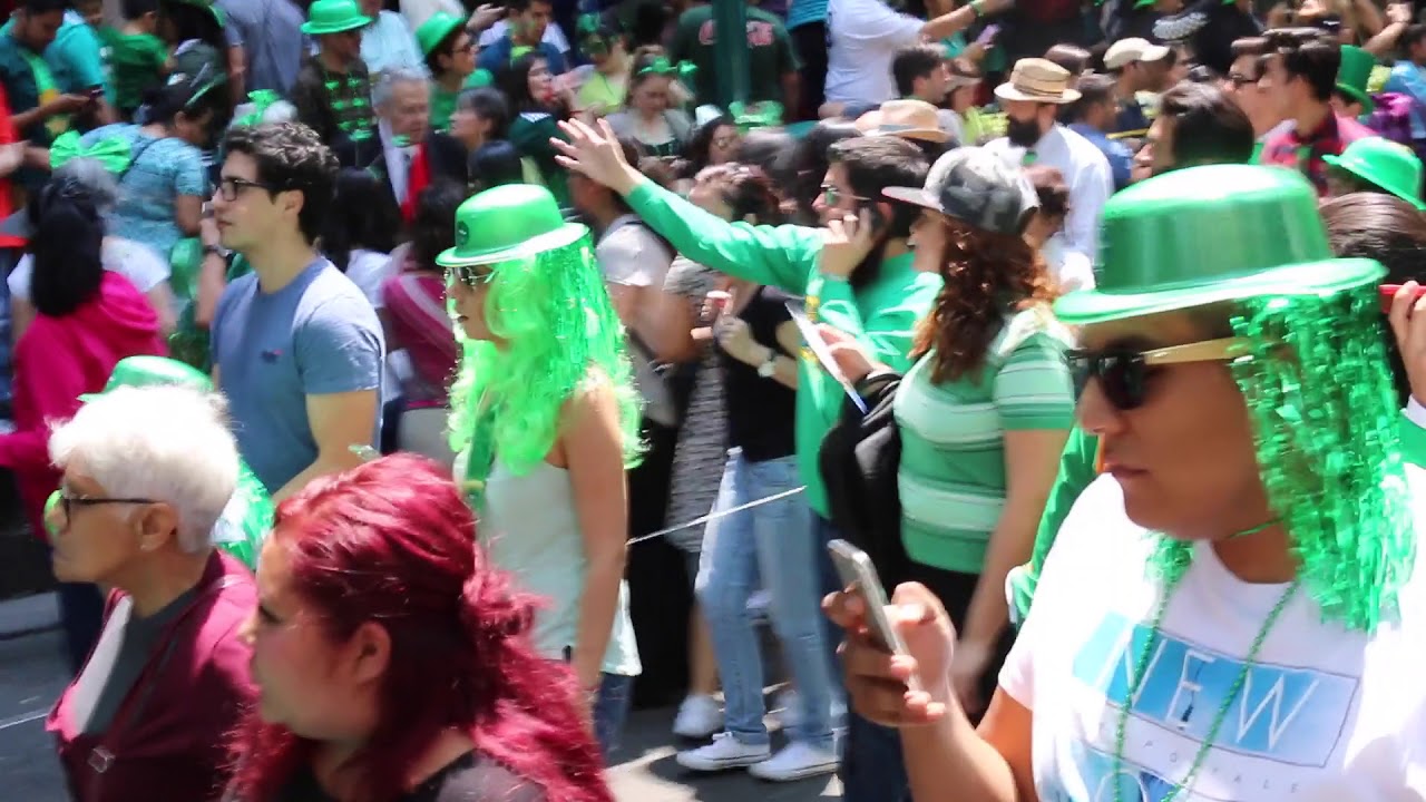 HUGE St Patrick's Day Parade in MEXICO CITY!