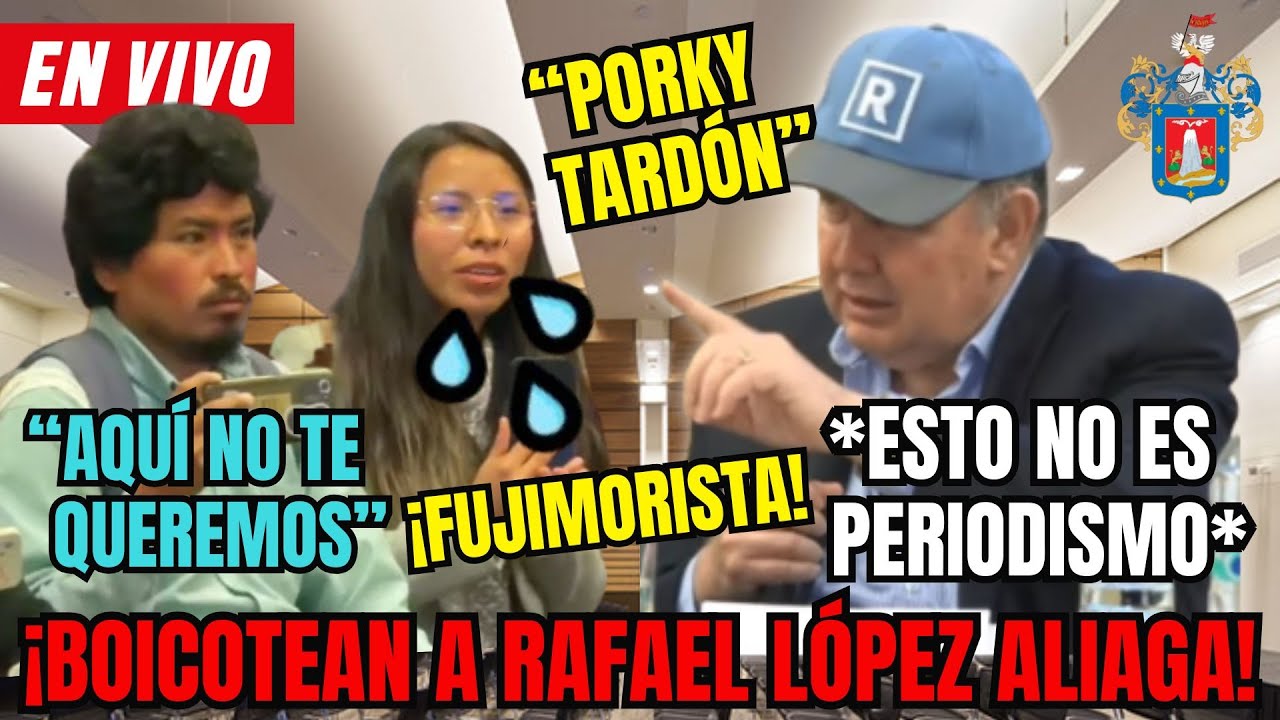 🚨 ¡INTENTAN BOICOTEAR A PORKY EN VIVO! Rafael López Aliaga conferencia de Prensa en Arequipa