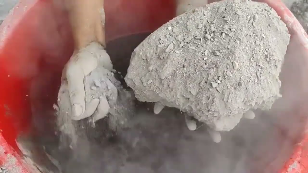 Super duper dusty 🌪️ sand cement chunks crumble in fommy water 💦||SA ASMR 
