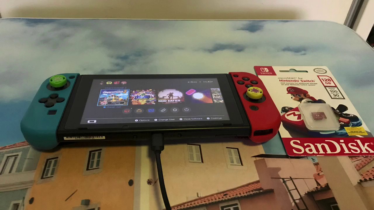 Nintendo Switch Adding SanDisk 128GB microSDXC card for more game storage