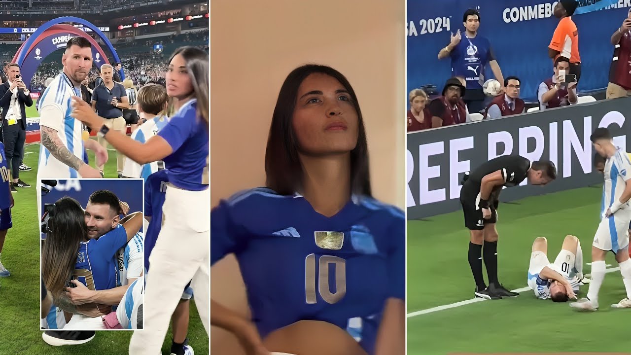 Messi Wife's Antonela Emotional Reaction To Messi Injury And Winning Copa America🏆️