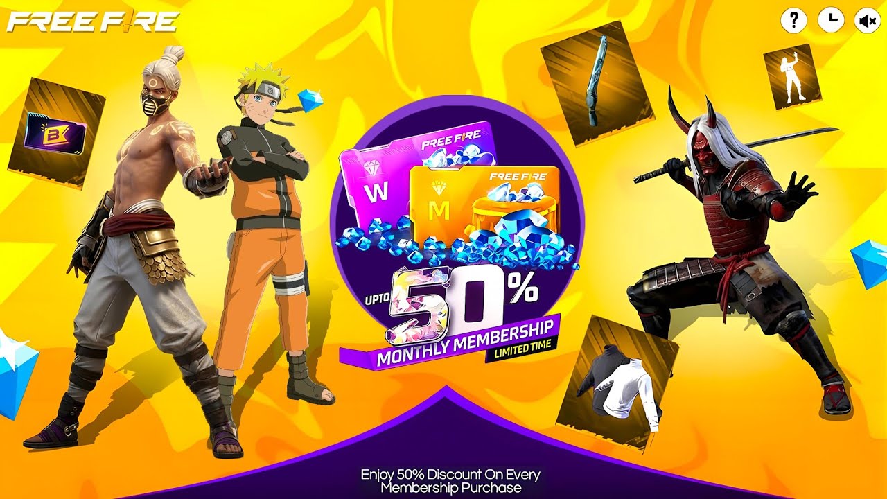Дата подтверждена: скидка 50% на ежемесячную подписку | Новое событие Free Fire на сервере Бангла...
