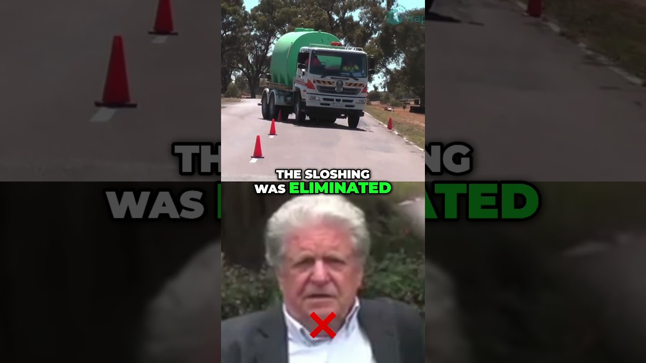 Truck Lane Change Test  See How Ball Baffles Eliminate Sloshing!