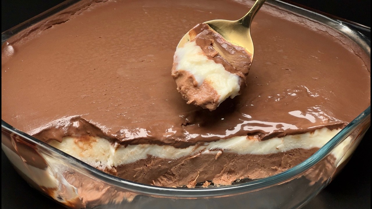 Hast du Milch und Schokolade?🥛 / Mach dieses tolle Dessert OHNE Backofen, OHNE EIER, OHNE GELATINE!!